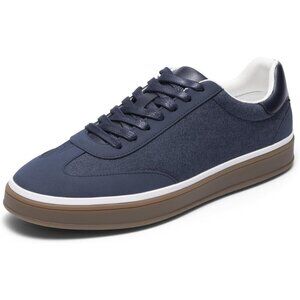 Men's Blue Faux Suede Fashion Sneakers Comfortable Dress Business Casual Shoes